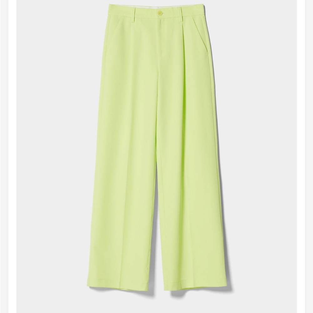 High waisted pleated plant